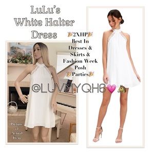 Lulus White Halter Dress 🎉2XHP🎉